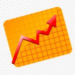 Growth graph png illustration, transparent